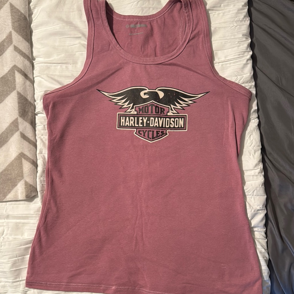Harley-Davidson Pink Fitted Tank Top With Racerback